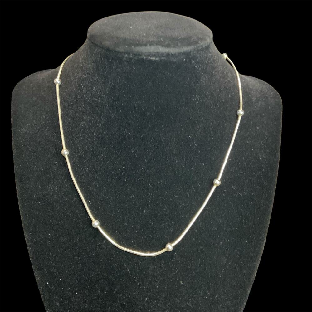 Sterling Silver Satelite Necklace